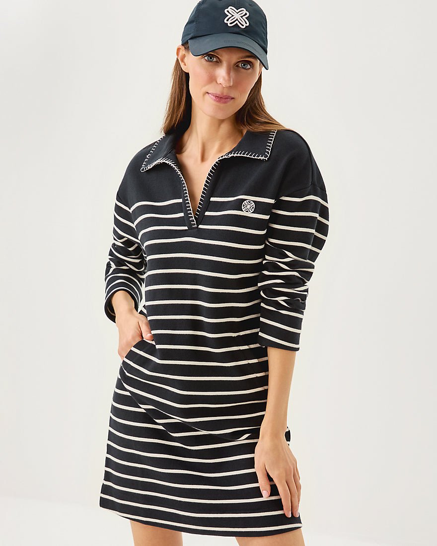 Corvaya Dress - Noir Legacy Stripe