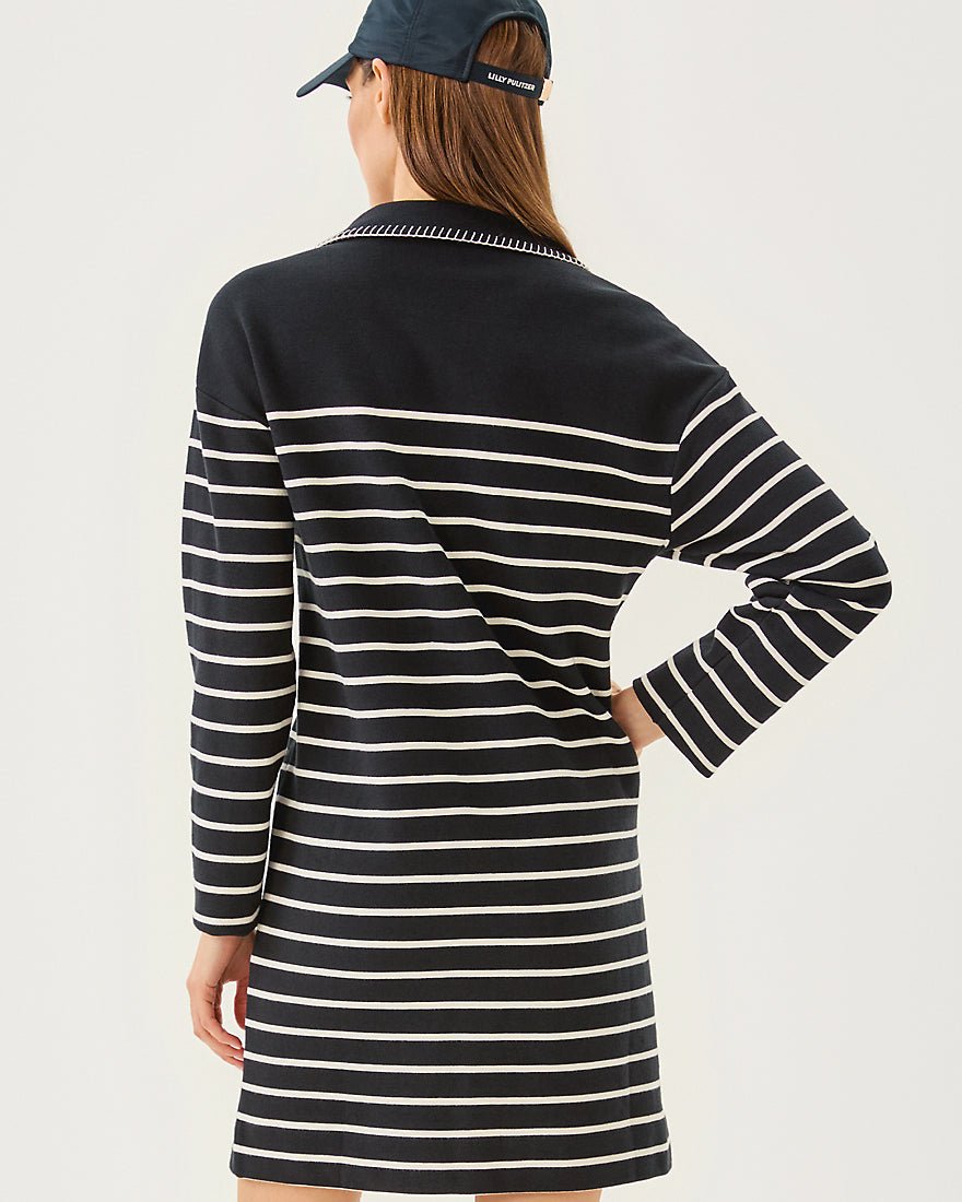 Corvaya Dress - Noir Legacy Stripe