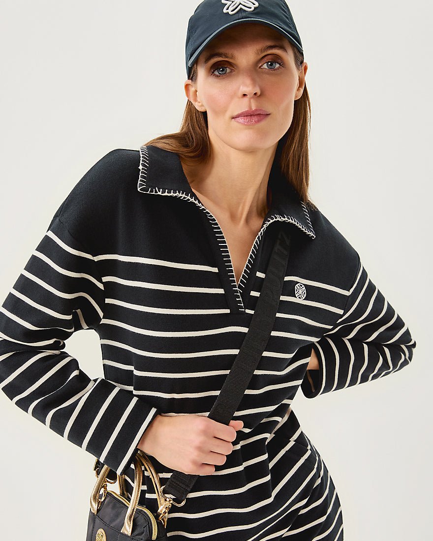 Corvaya Dress - Noir Legacy Stripe