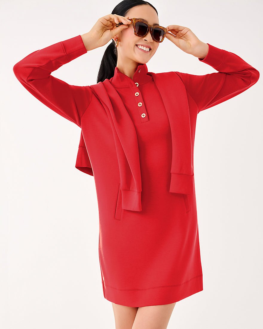 Cowie Dress Upf 50 Plus - Cranberry Red