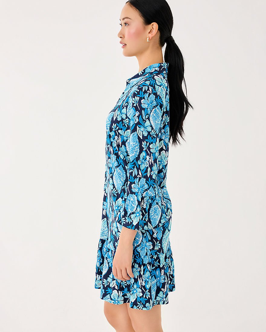 Lilly Pulitzer - Delany Dress - Low Tide Navy Seashell Splendor