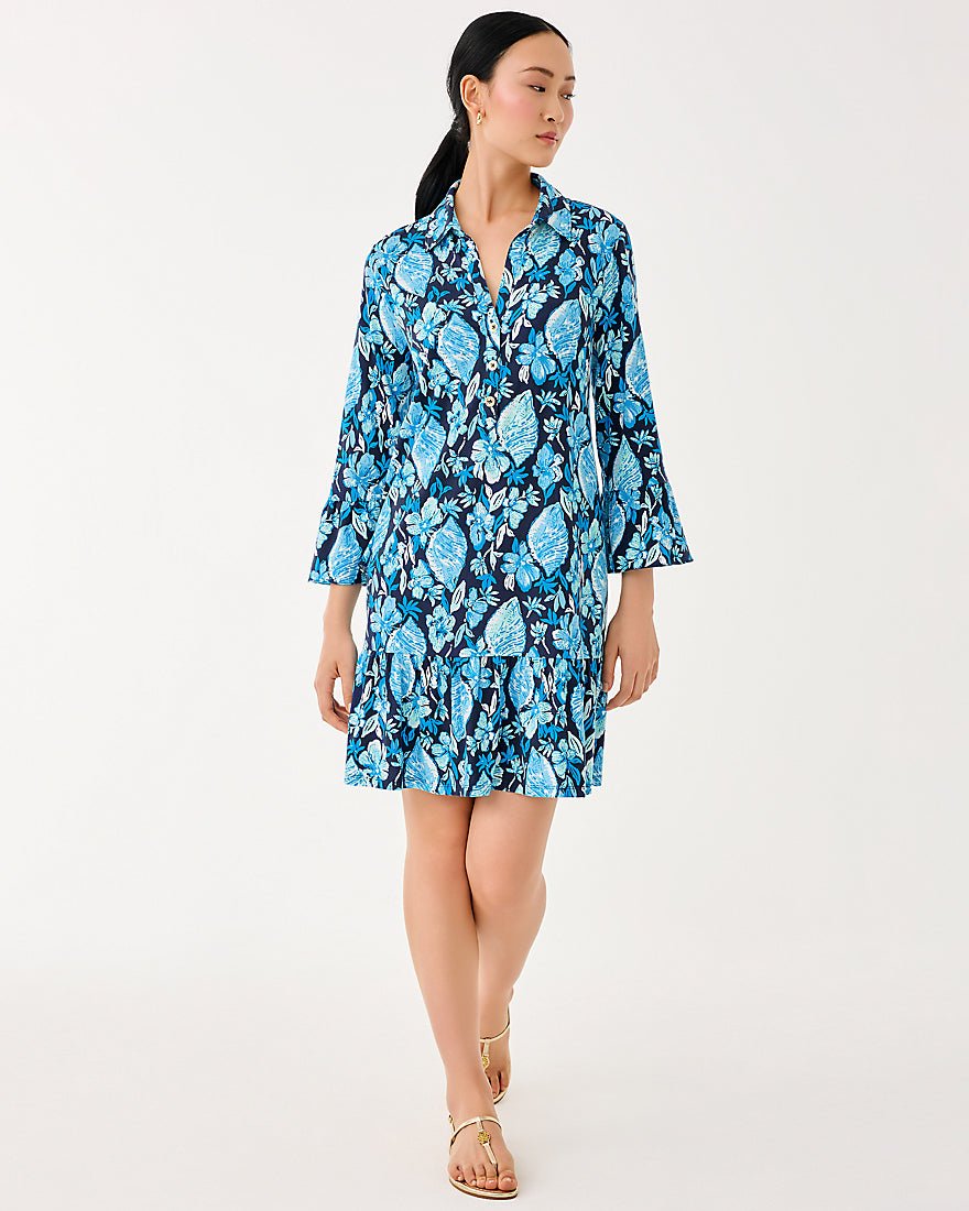 Lilly Pulitzer - Delany Dress - Low Tide Navy Seashell Splendor
