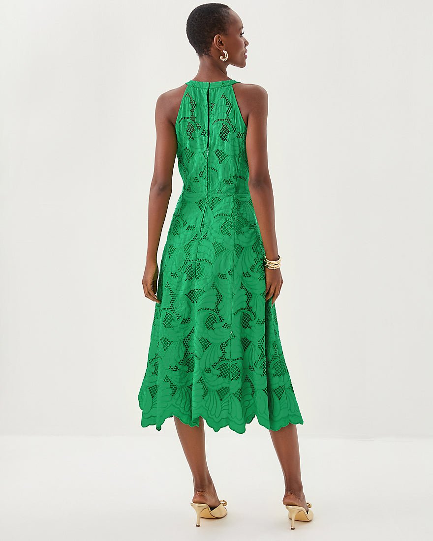 Denise Lace Midi Dress - Kitts Green Sway With Me Scalloped Lace