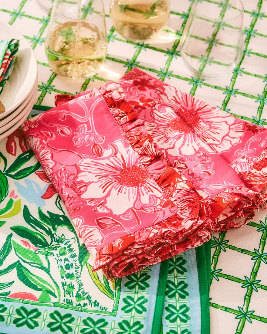 Dinner Napkin - Sun Shell Pink Feeling Poppy