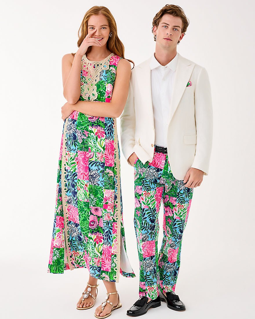 Edita Maxi Shift Dress - Multi Party Punch Patch