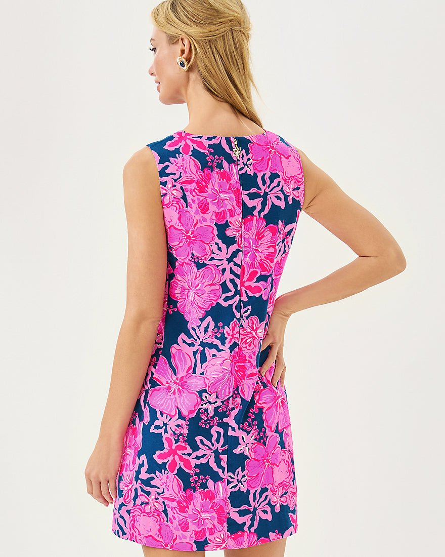 Edita Shift Dress - Starlight Navy Once And Floral