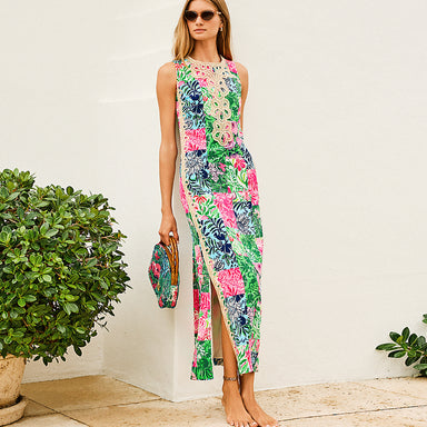 Edita Maxi Shift Dress - Multi Party Punch Patch