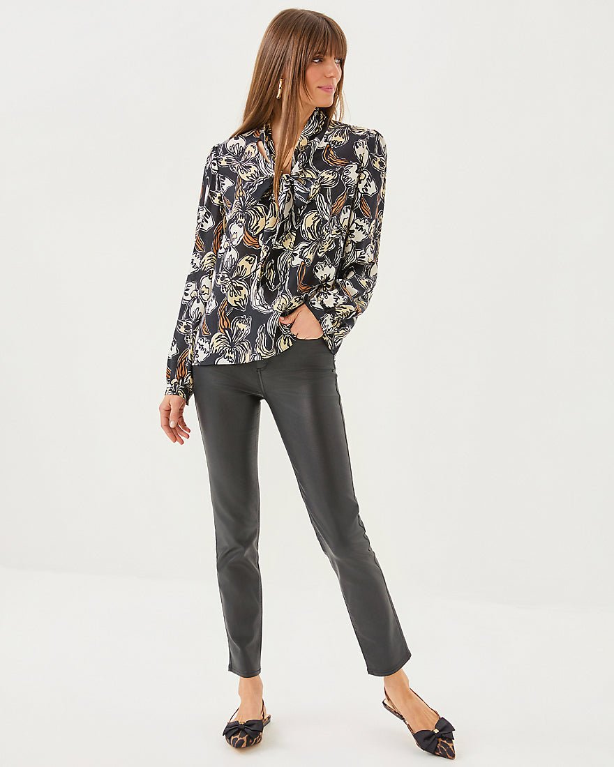 Elanor Silk Top - Onyx Irisistable