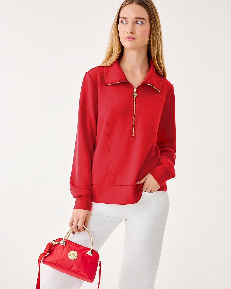 Eleni Upf 50 Plus Pullover - Cranberry Red