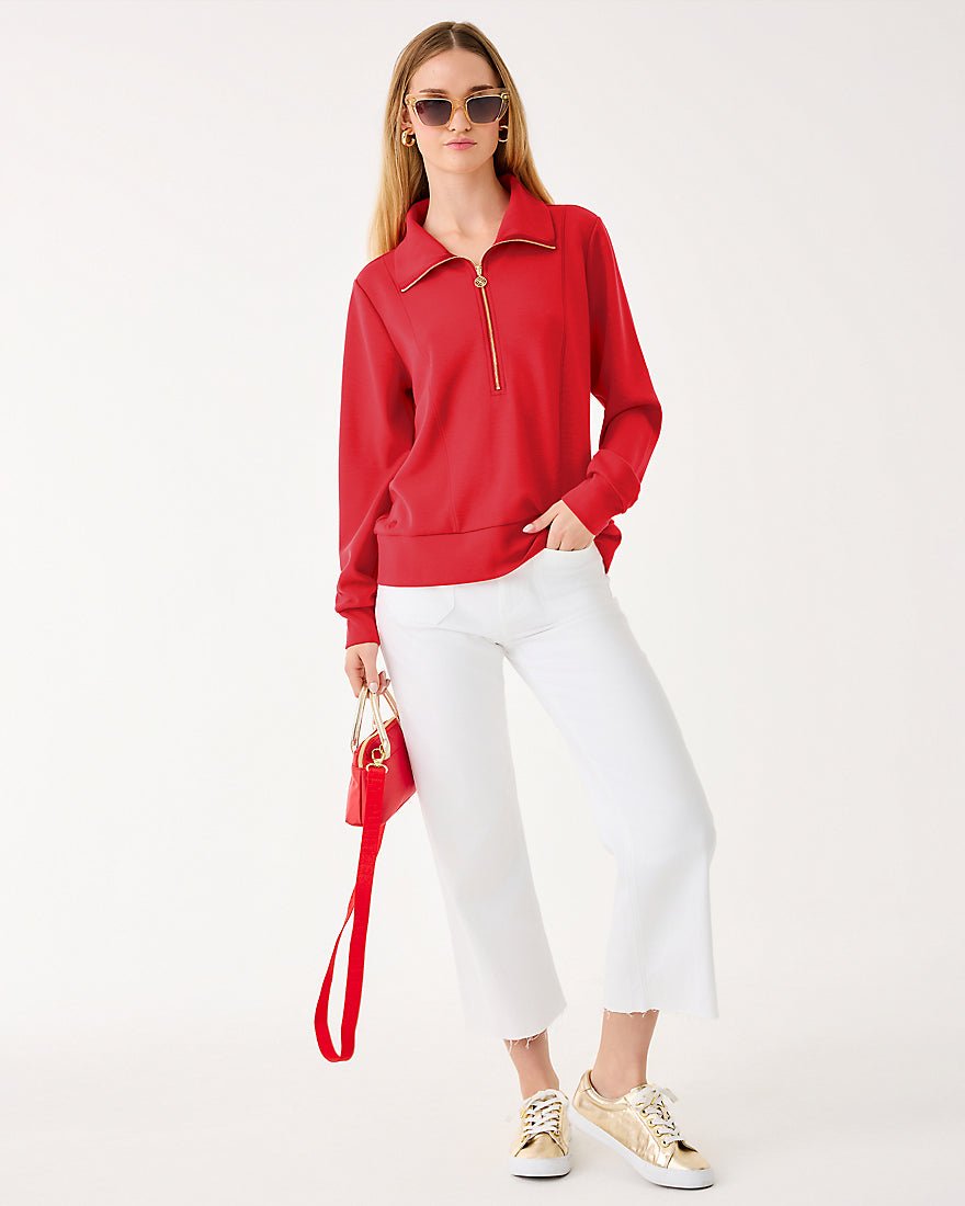 Eleni Upf 50 Plus Pullover - Cranberry Red