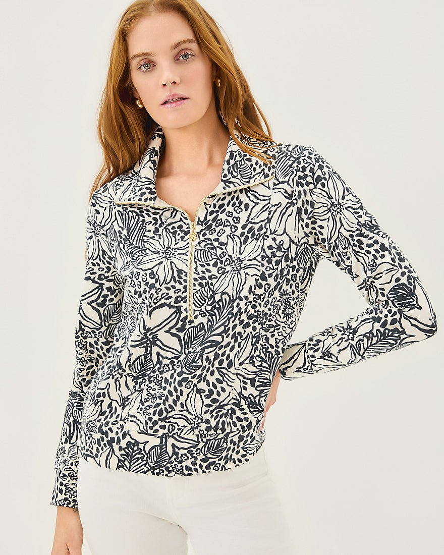 Eleni Upf 50 Plus Pullover - Onyx Lots To Spot