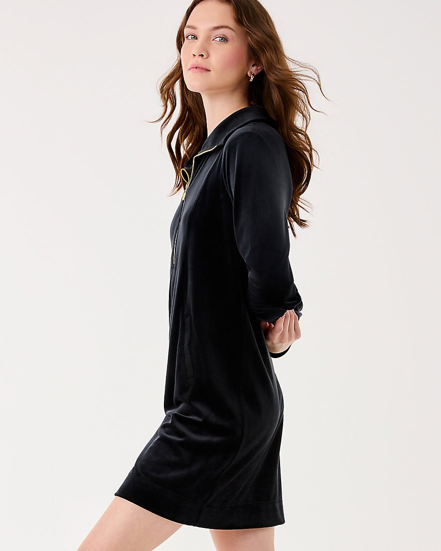 Lilly Pulitzer - Eleni Velour Dress - Noir