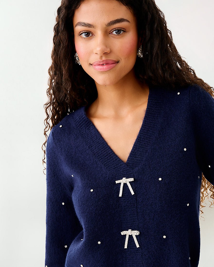 Ellorie Sweater - True Navy Paradise Rhinestones
