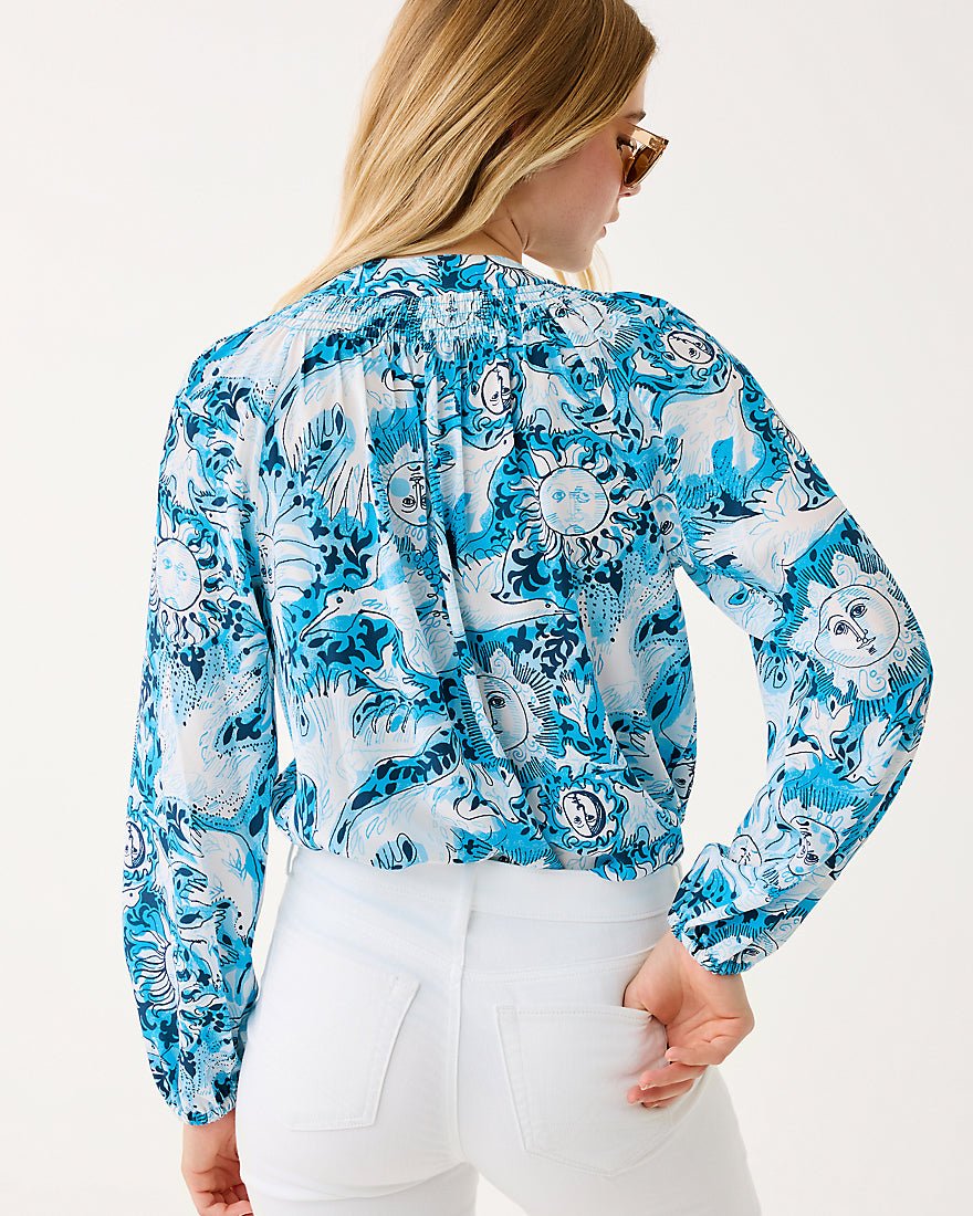 Lilly Pulitzer - Elsa Top - Bellevue Blue Lilly Gulls
