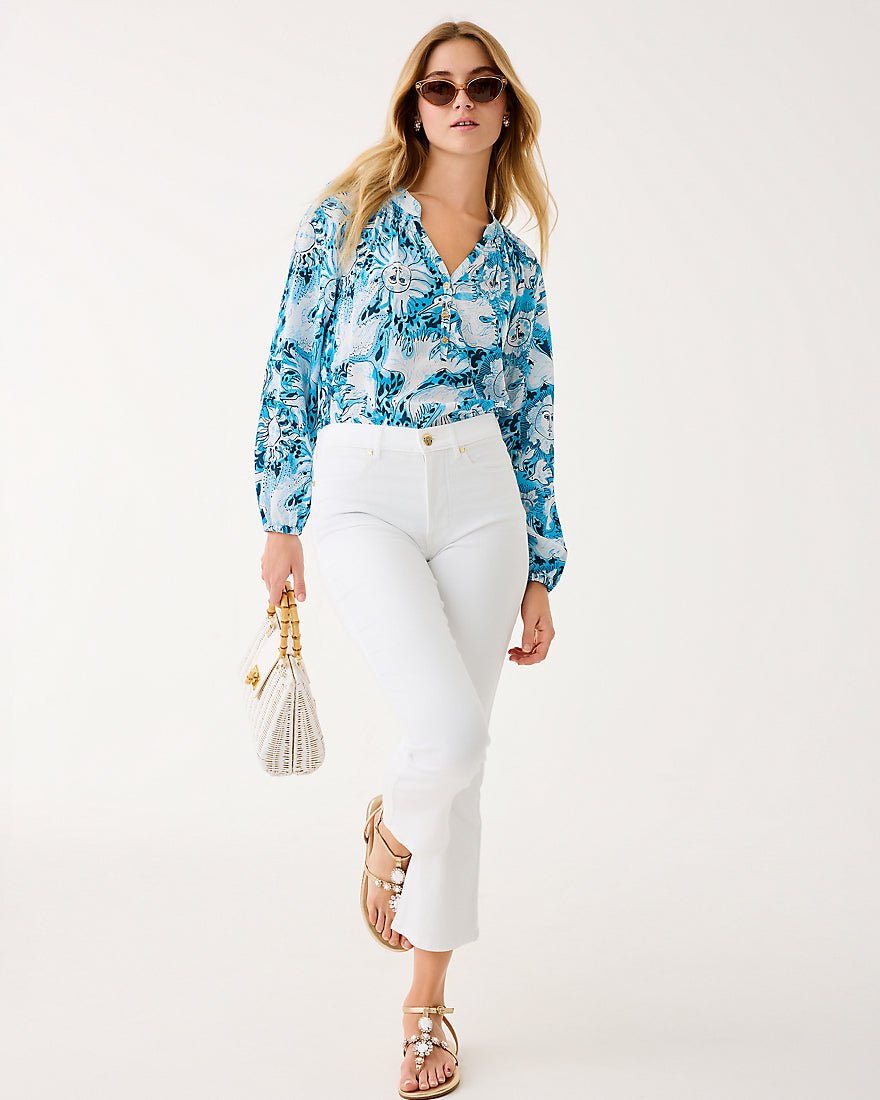 Lilly Pulitzer - Elsa Top - Bellevue Blue Lilly Gulls