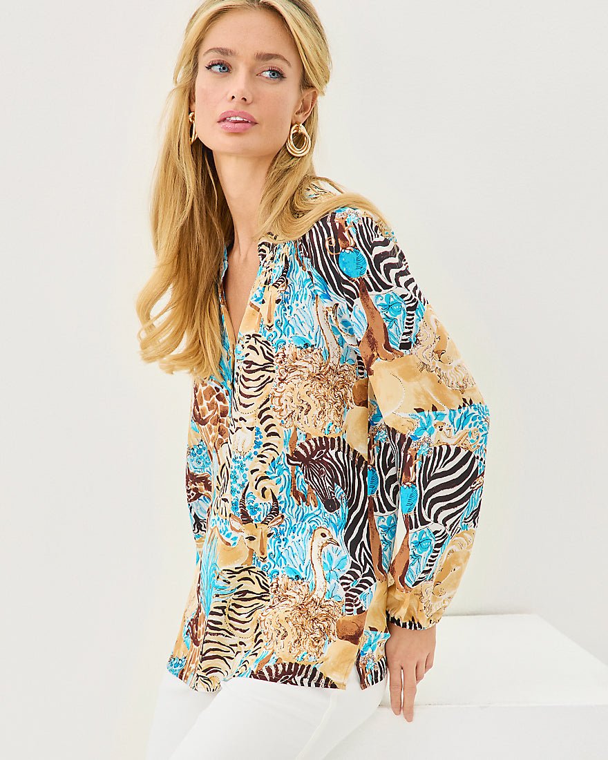 Elsa Top - Breezy Aqua Lillys Zoo