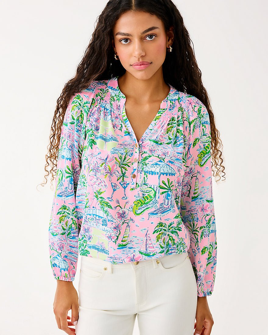 Lilly Pulitzer - Elsa Top - Conch Shell Pink Sunny Dee