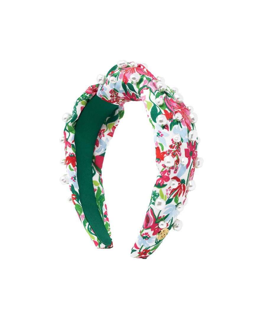 Embellished Slim Knot Headband - Glowing Gardens