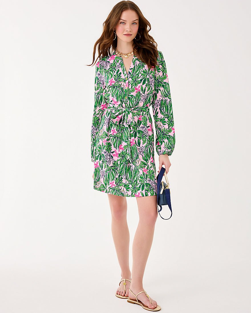 Ensley Upf 50 Plus Dress - Conch Shell Pink Roaring With Joy