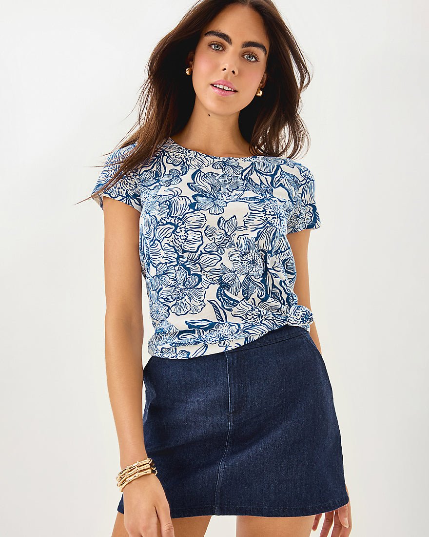 Etta Scoop Neck Top - Coconut Unforgettable