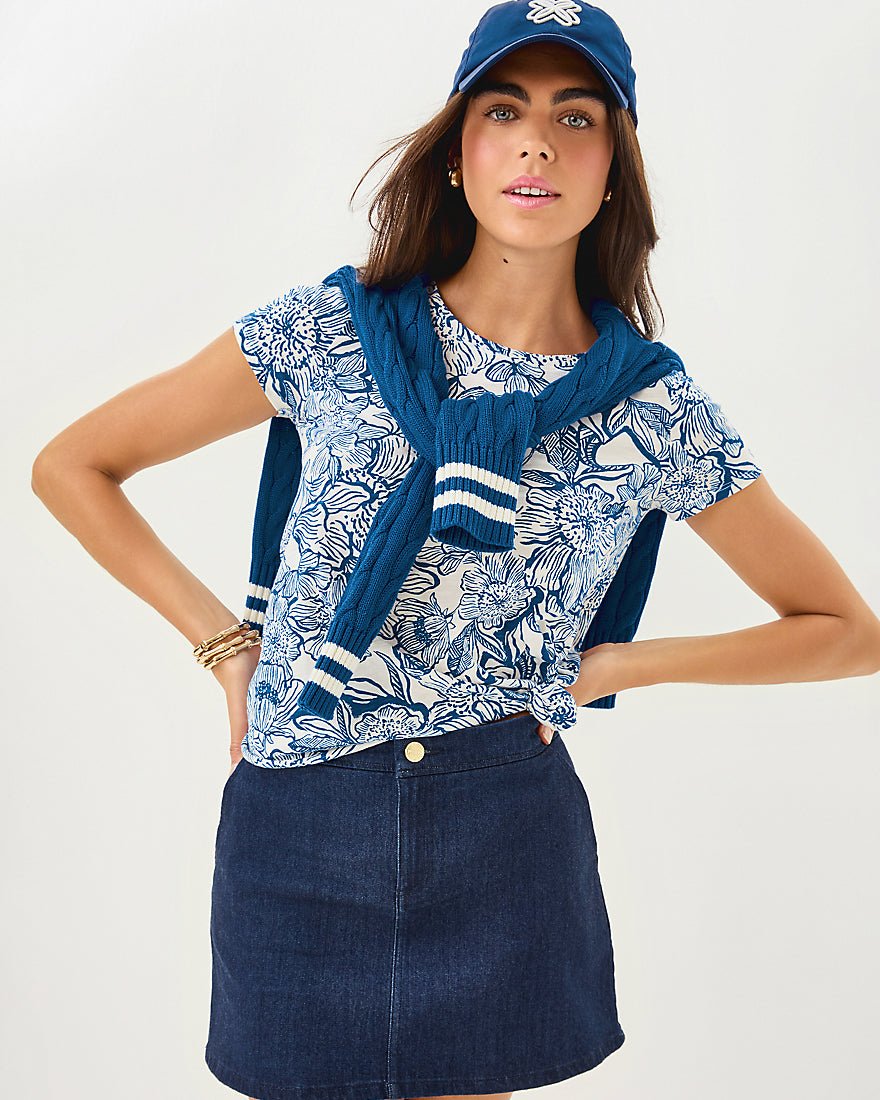 Etta Scoop Neck Top - Coconut Unforgettable