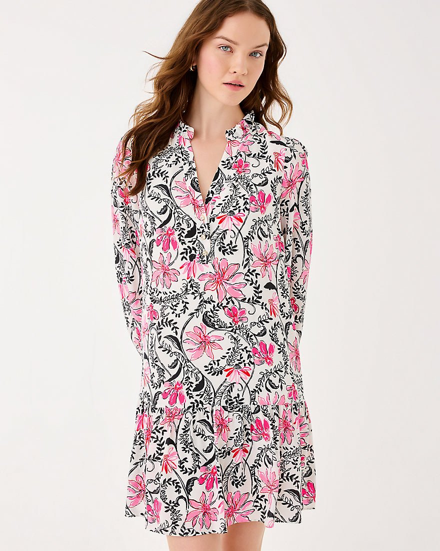Lilly Pulitzer - Evaline Silk Dress - Coconut Sunshine Seekers