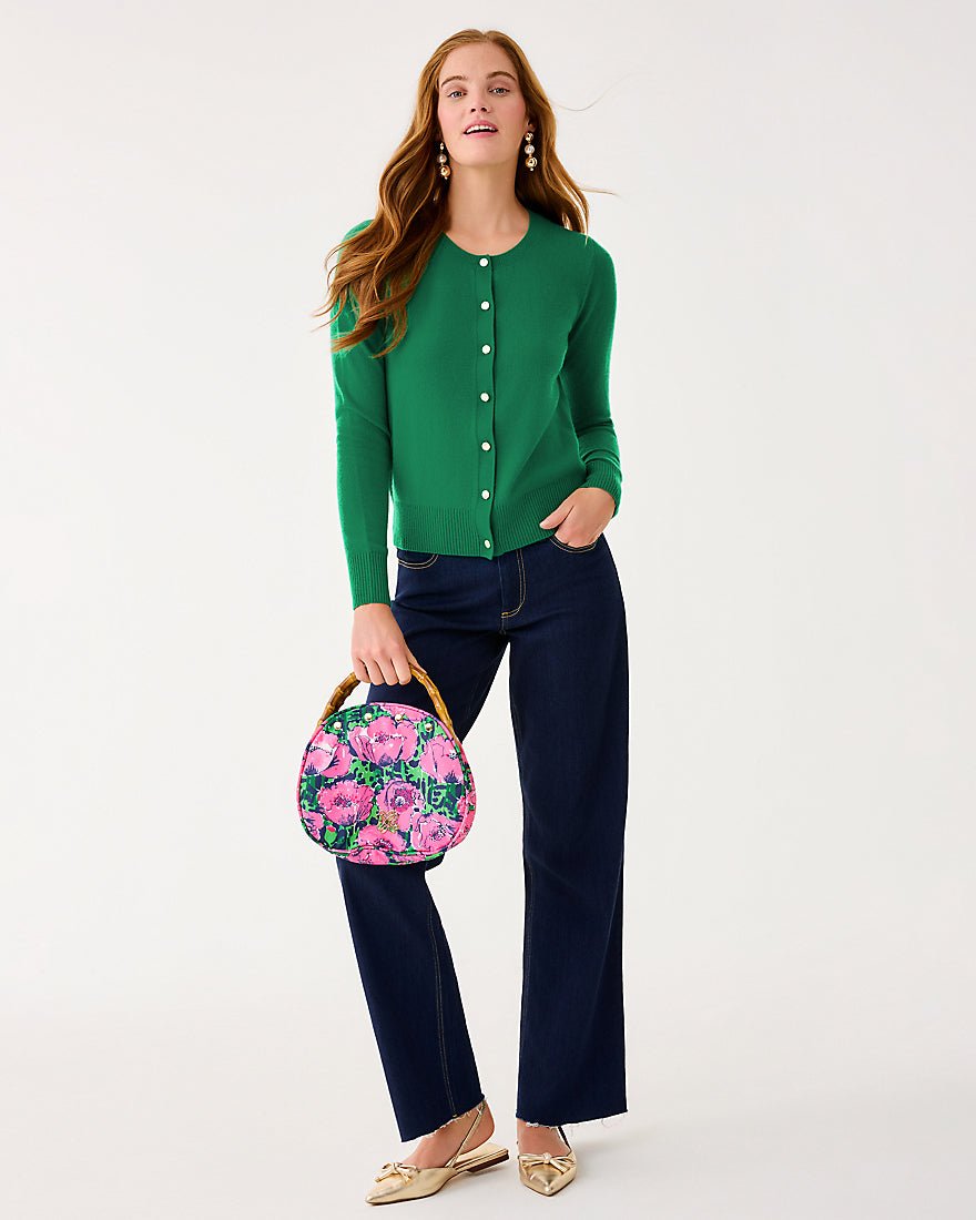 Lilly Pulitzer - Fairley Cashmere Cardigan - Heathered Fiddle Leaf Green