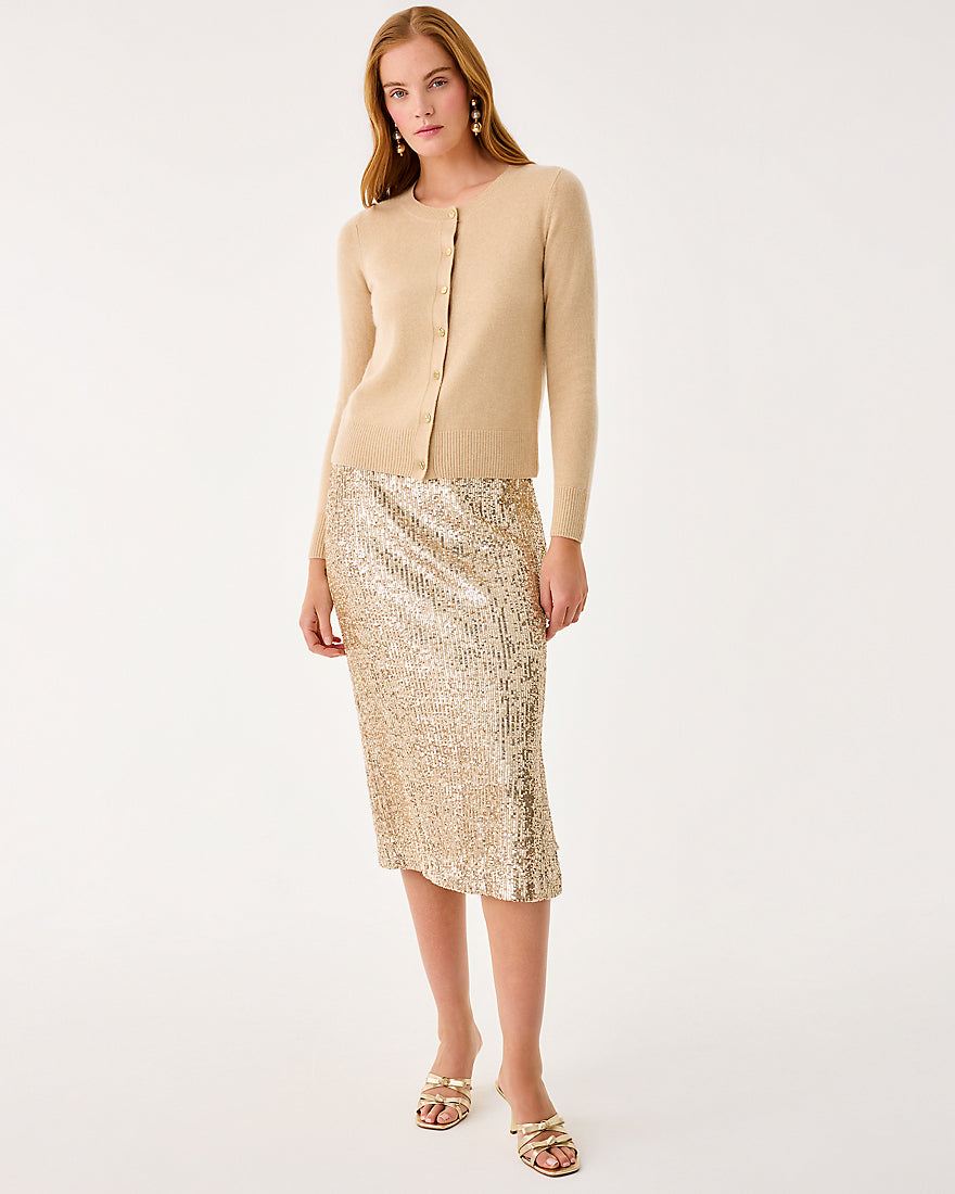 Lilly Pulitzer - Fairley Cashmere Cardigan - Heathered Sand Bar Metallic