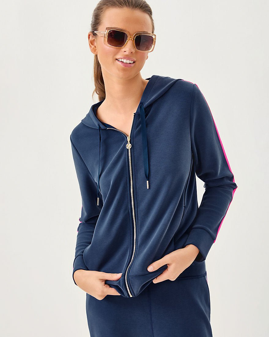 Fenella Zip Up Hoodie Upf 50 Plus - Low Tide Navy