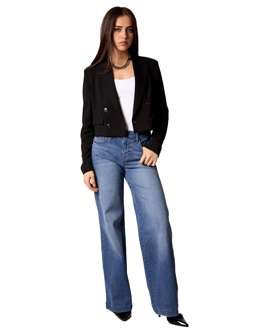 Fireside Cropped Blazer - Black