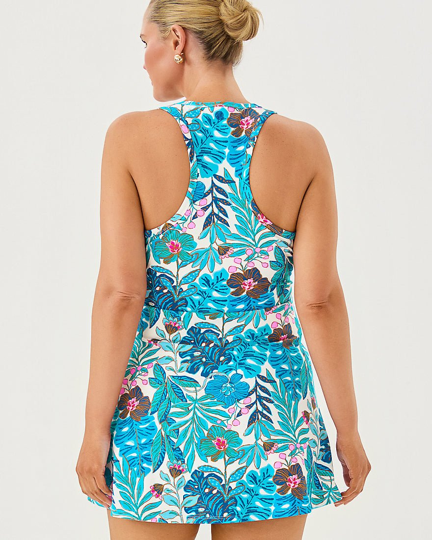 Forehand Active Dress Upf 50 Plus - Breezy Aqua Best Fronds Forever