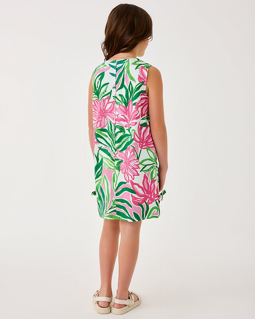 Lilly Pulitzer - Girls Little Lilly Classic Shift Dress - Coconut Prancing In The Moonlight
