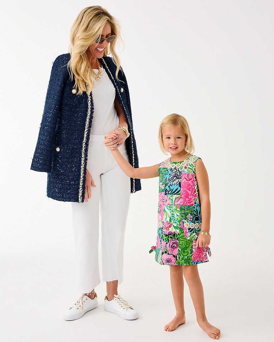 Girls Little Lilly Classic Shift Dress - Multi Party Punch Patch