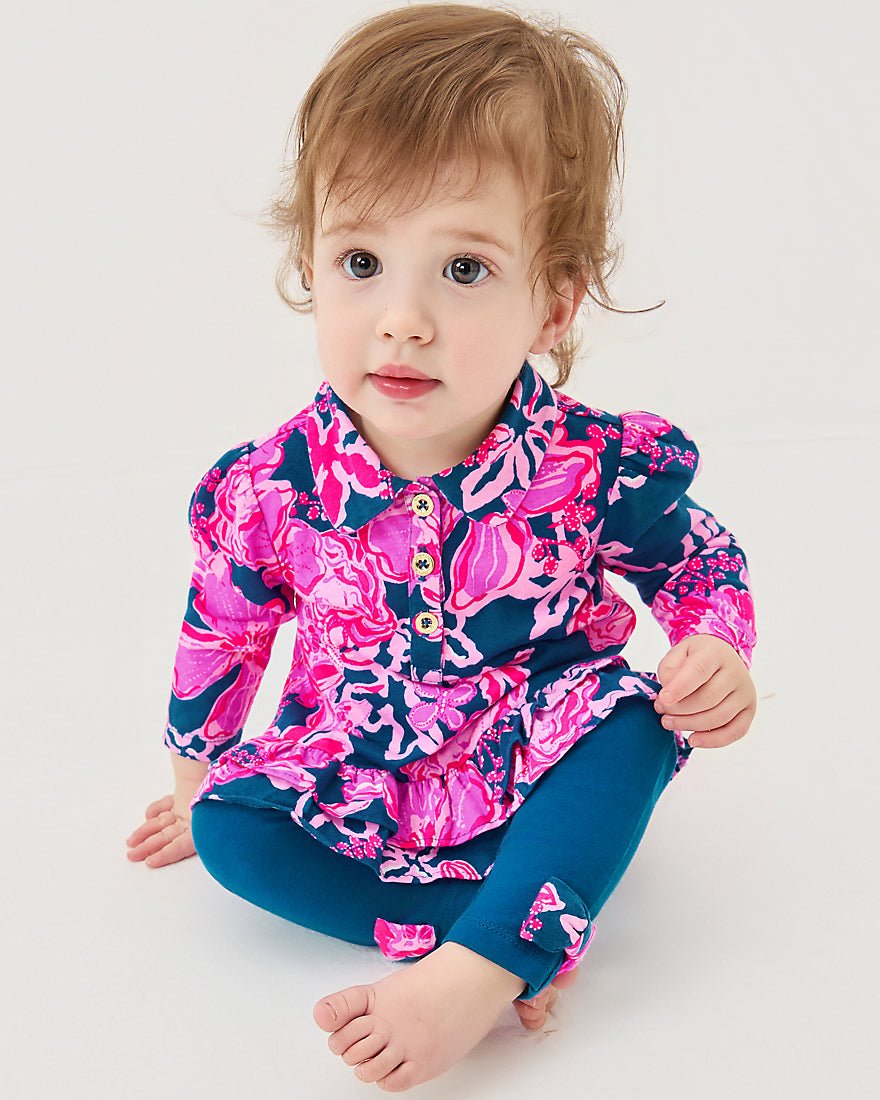 Girls Mags Infant Tunic And Legging Set - Starlight Navy Once And Floral