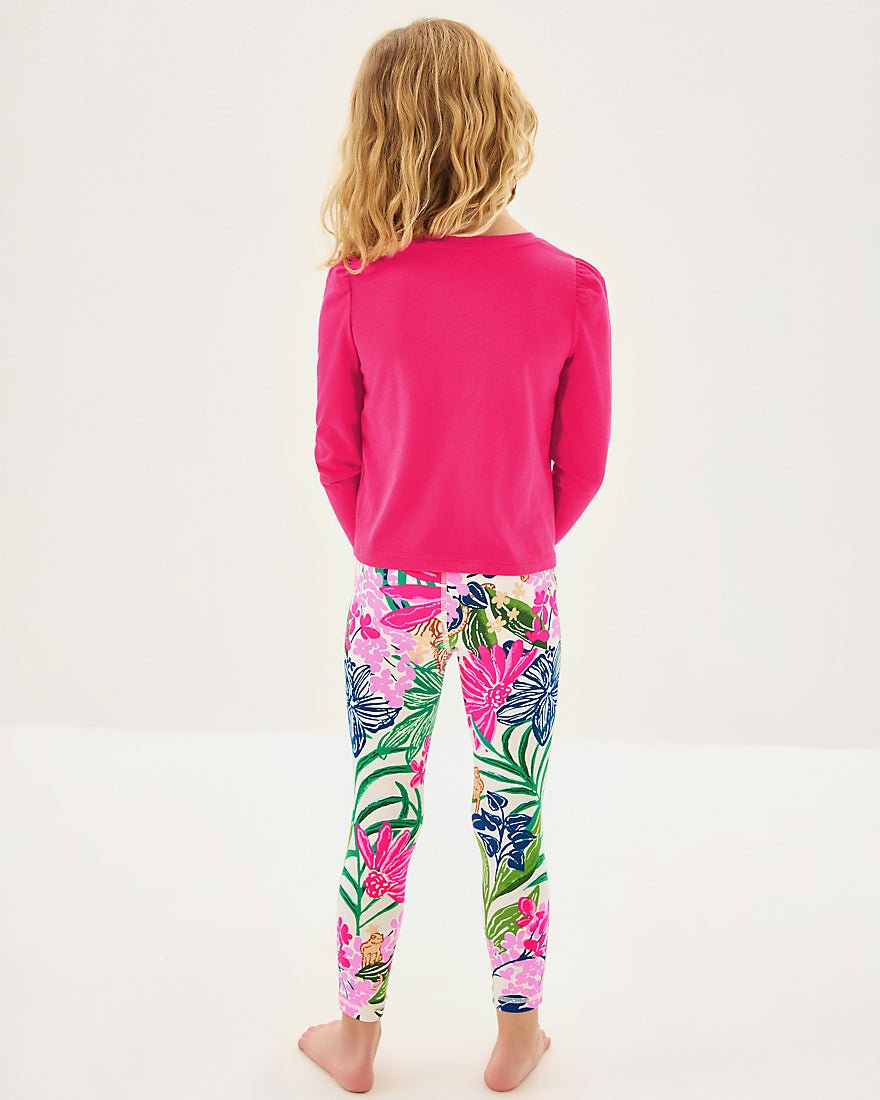 Girls Mini Jansen Long Sleeved Top - Multi Brandmarked Lilly Script Graphic