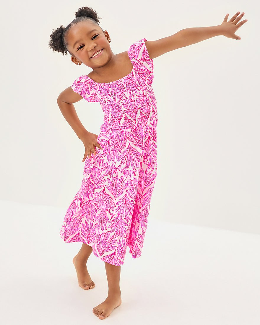 Girls Mini Jilly Midi Dress - Pink Bliss Shady Babe