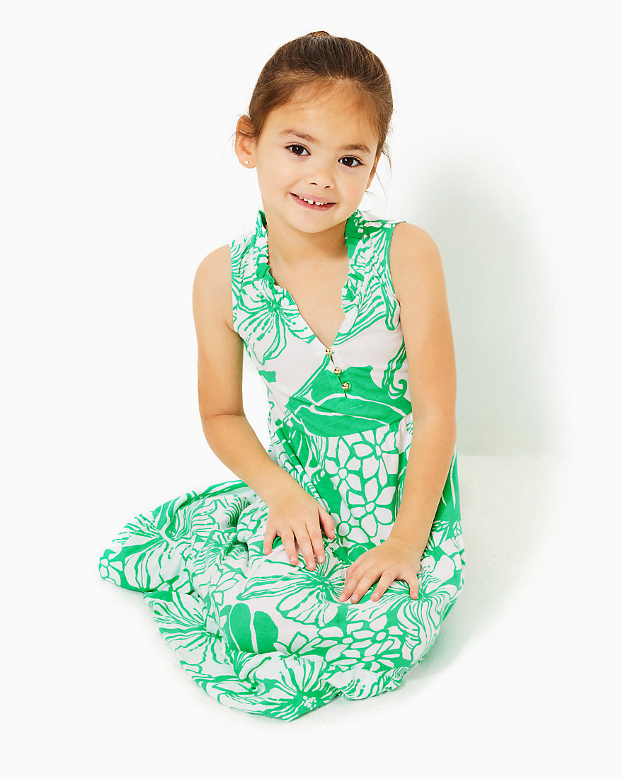 Girls Mini Malone Maxi Dress - Spearmint Oversized Kiss My Tulips - 1
