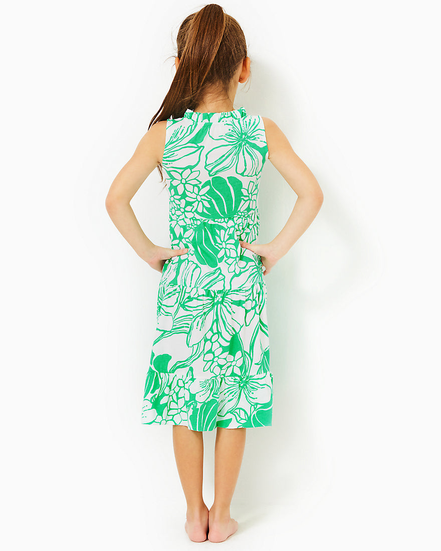 Girls Mini Malone Maxi Dress - Spearmint Oversized Kiss My Tulips - 2