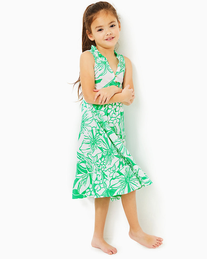 Girls Mini Malone Maxi Dress - Spearmint Oversized Kiss My Tulips - 3