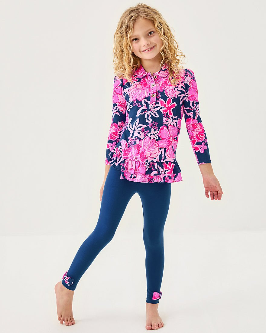 Girls Penelope Tunic And Legging Set - Starlight Navy Once And Floral