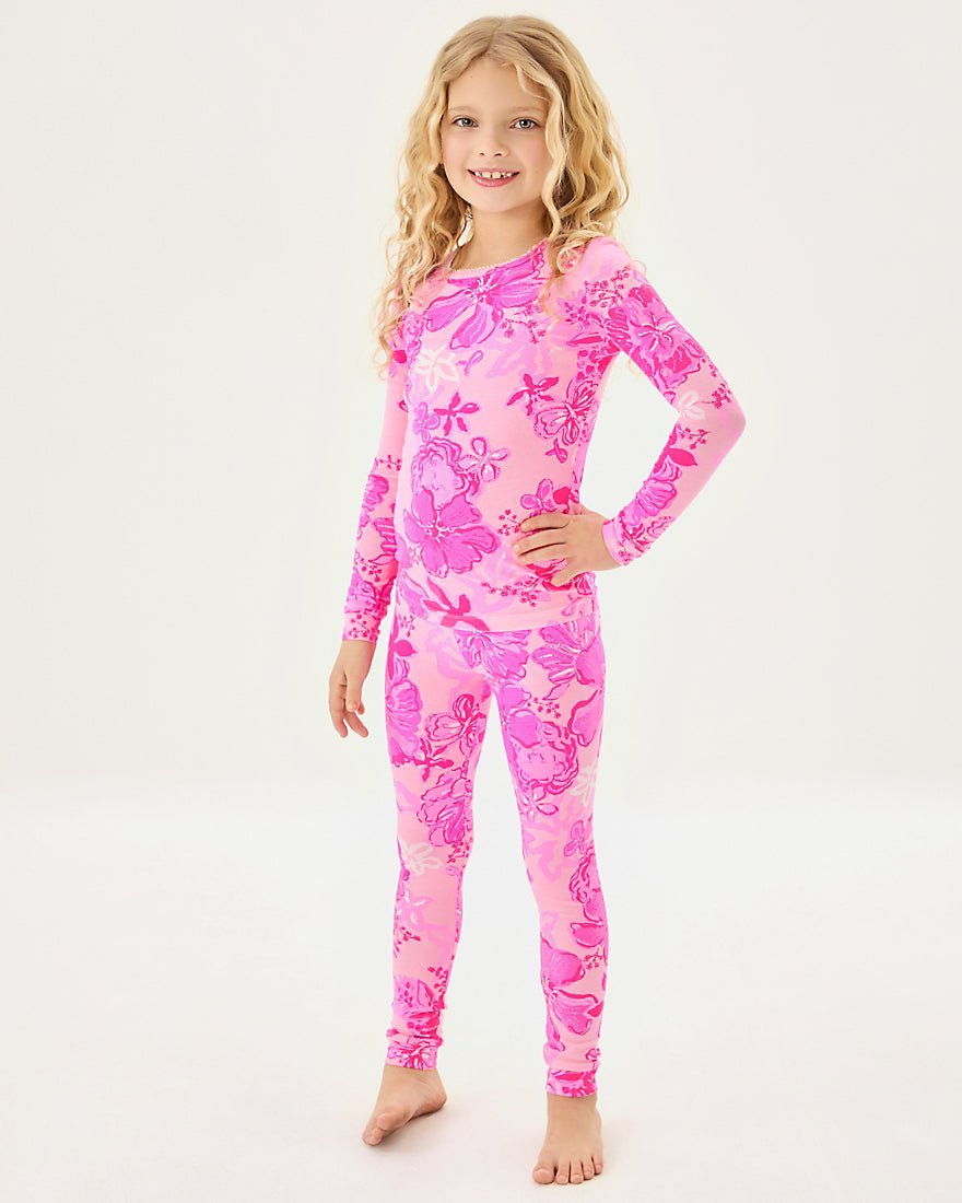 Girls Sammy Pajama Set - Parigi Pink Supporting Squad