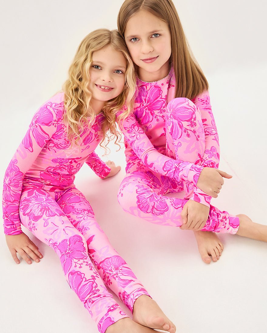 Girls Sammy Pajama Set - Parigi Pink Supporting Squad
