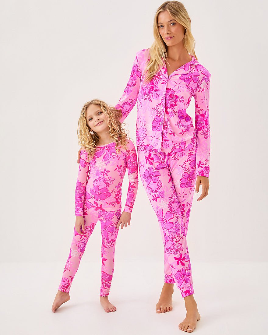 Girls Sammy Pajama Set - Parigi Pink Supporting Squad