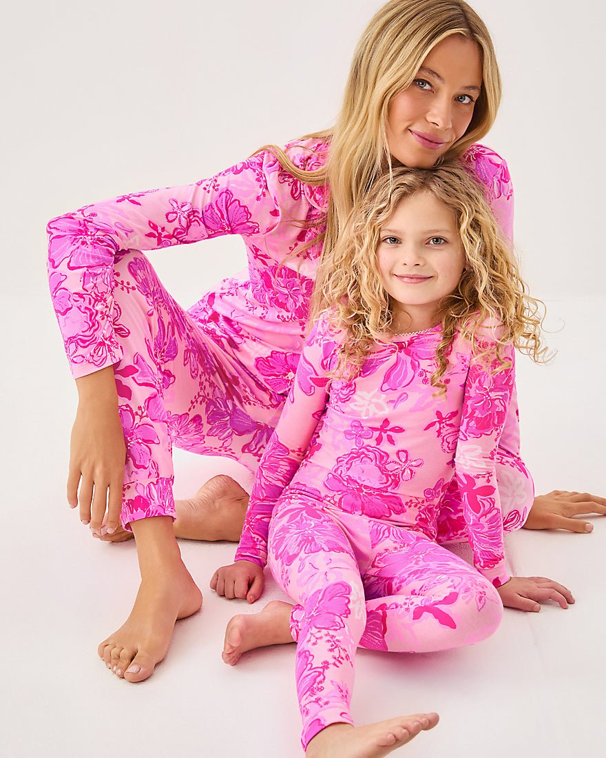 Girls Sammy Pajama Set - Parigi Pink Supporting Squad