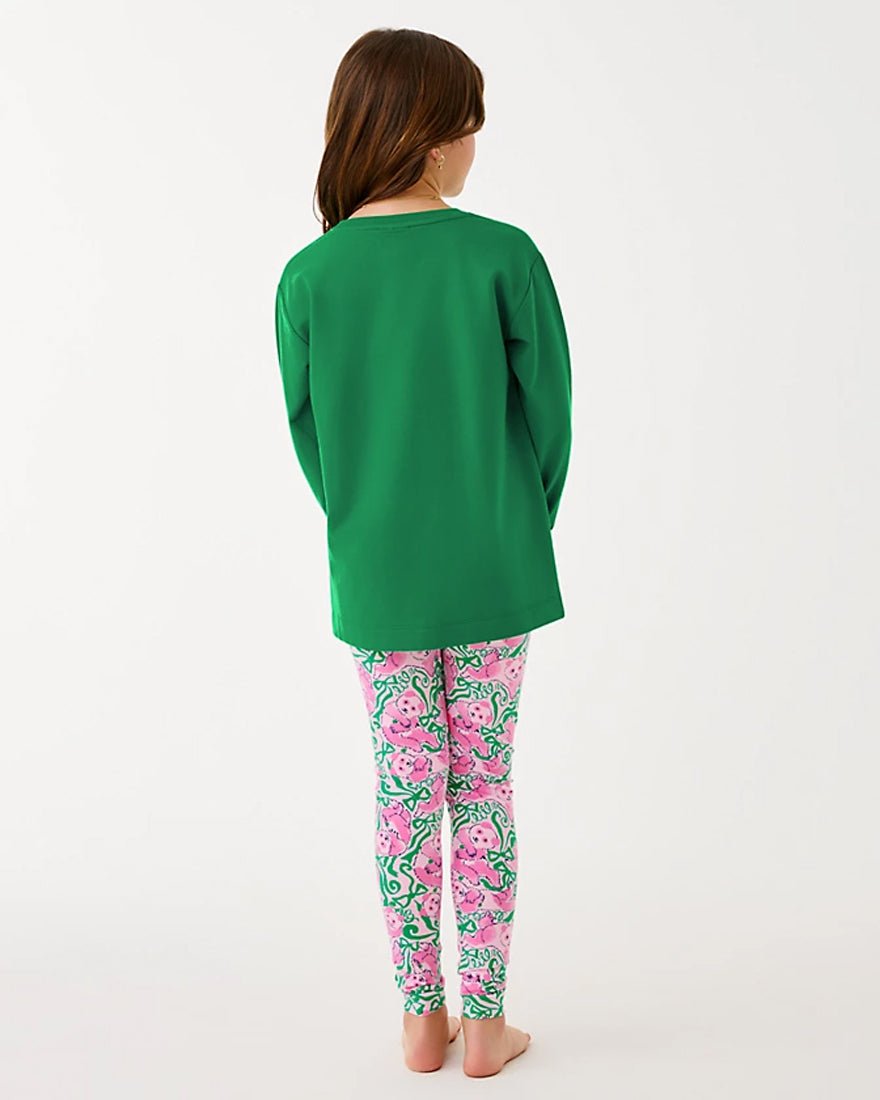 Lilly Pulitzer - Girls Mini Ballad Sweatshirt - Multi Deck The Palms