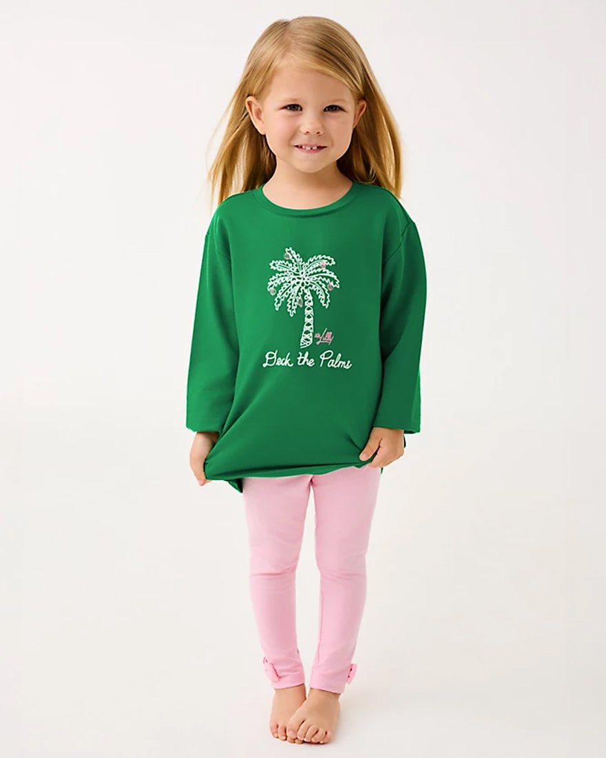 Lilly Pulitzer - Girls Mini Ballad Sweatshirt - Multi Deck The Palms