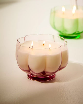 Glass Scallop Candle