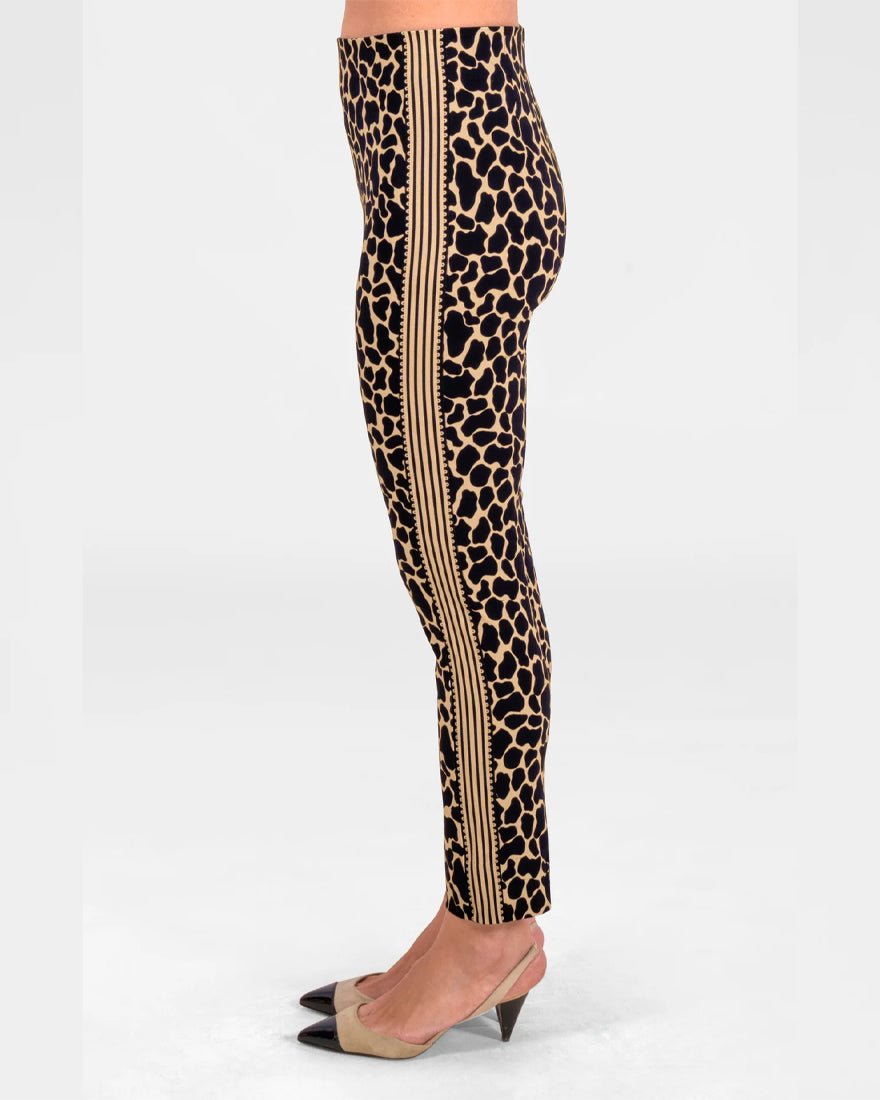 Gripeless Pull On Pants - Animal Instincts Giraffe Khaki