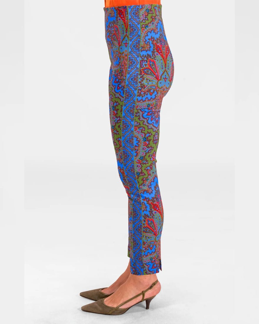 Gripeless Pull On Pants - Olive Passion Paisley