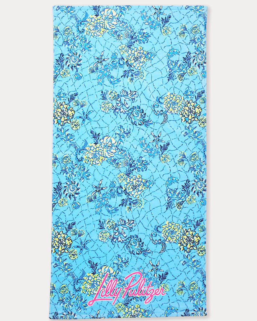 Lilly Pulitzer - Gwp Beach Towel - Bellevue Blue Breakers Beach